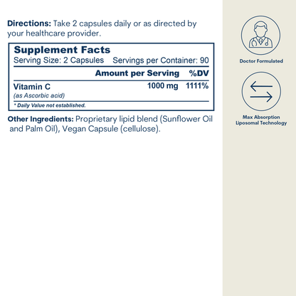 Liposomal Vitamin C - Capsules (180 Count / 90 Servings)
