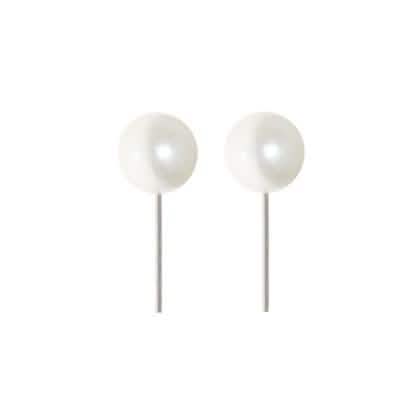 3-Pack: 8 MM Faux Pearl Stud Earrings