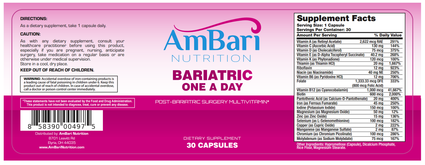 Bariatric One-A-Day Multivitamin