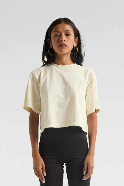 Womens Garment Dye Crop Top