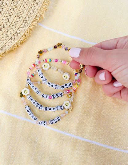Love Has Won Letter Bracelet