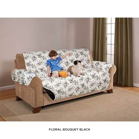 Quilted Water-Absorbent Reversible Furniture Protector - Assorted Styles