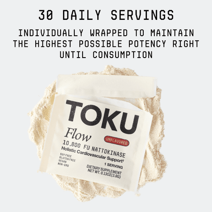 Toku Flow 10,800 FU Nattokinase Supplement | Soy Free Powder